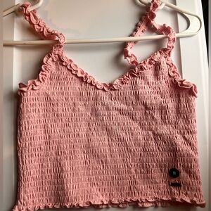Hollister Fitted Scrunch Crop Top